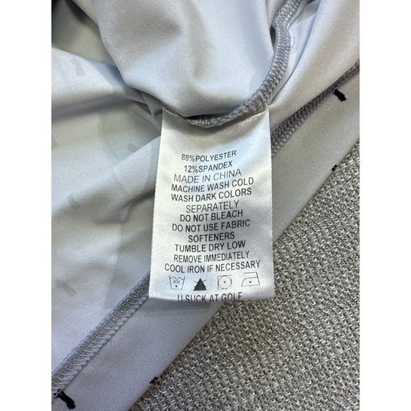 U Suck At Golf Polo Shirt Mens XL Pullover Grey All Over Golfer Print Casual - Picture 4 of 10